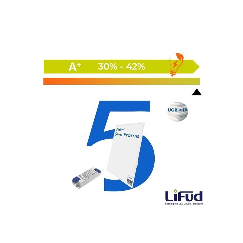 PANEL LED 60X60 UGR CON DRIVER LIFUD REGULABLE DALI