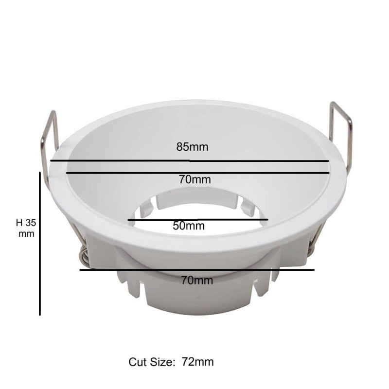 Aro circular fijo para dicroica LED GU10  MR16 -