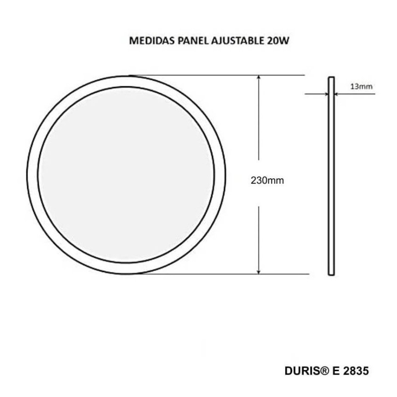 Downlight LED Rond 20W - Ajustable  - OSRAM CHIP DURIS E 2835