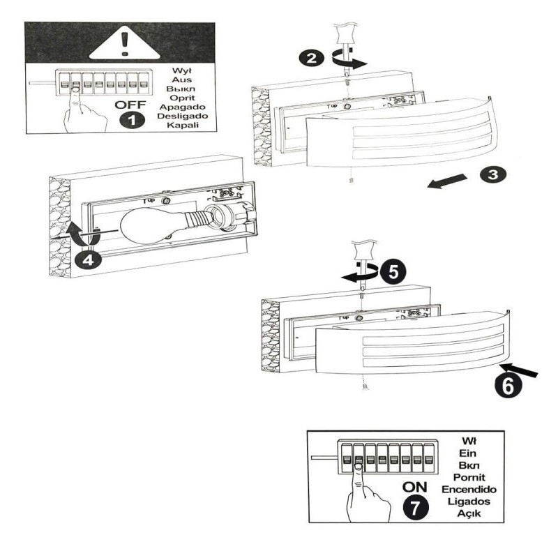 Applique pour LED E27 GOTHENBURG INOX - Extérieure IP44