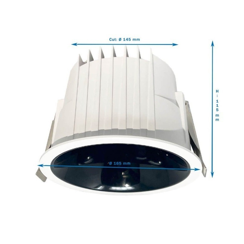 Downlight LED 40W Circular - Philips CertaDrive - CCT - UGR13 - IP65