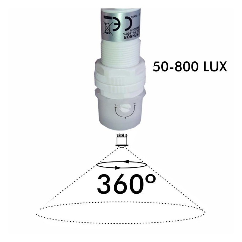 Sensor fotoeléctrico Merrytec 1-10V Regulable Crepuscular