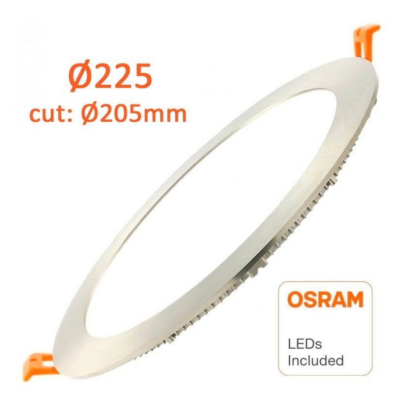 24W circular SLIM LED plate stainless steel - CCT - Osram Chip Duris E 2835