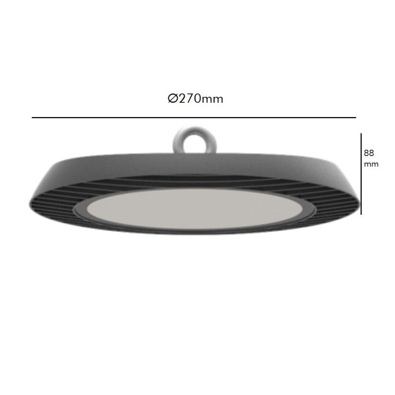 Hood Industrial LED 150W-100W-80W UFO Endurance Osram Chip Duris E 2835