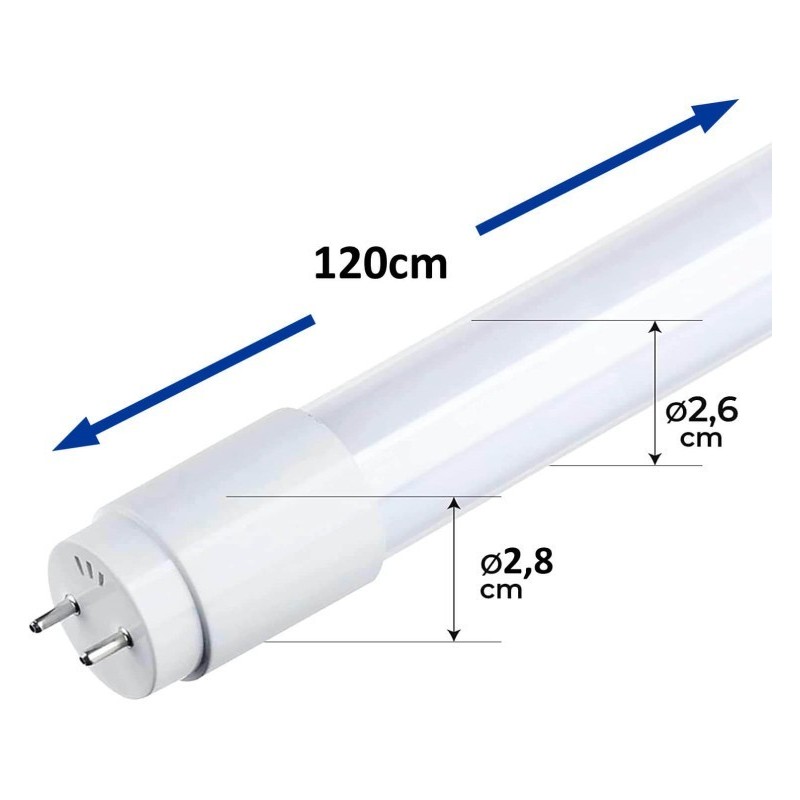 Tubo LED 9W Cristal 60cm 300º - ALTA LUMINOSIDAD - SAMSUNG CHIP