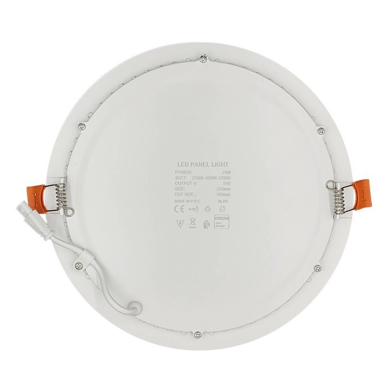Placa Slim LED Circular 24W - CCT - OSRAM CHIP DURIS E2835