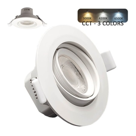 Empotrable LED 7W Circular Blanco - CCT Color Seleccionable