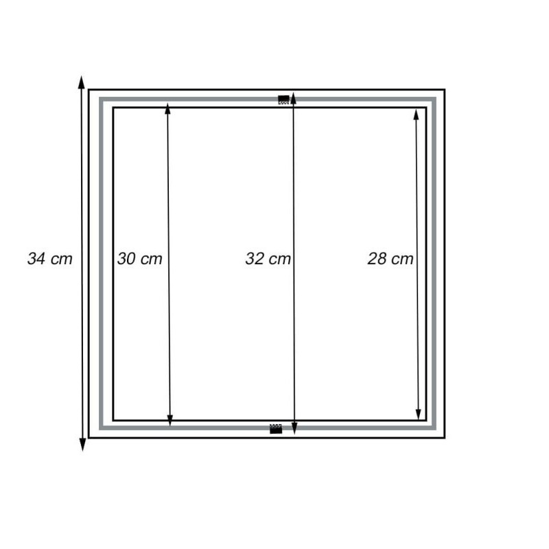 Frame to embed 30x30 cm LED panel