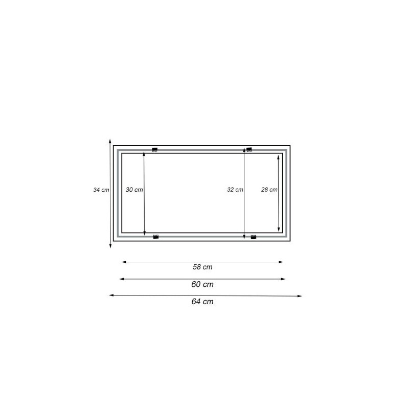 Marco Para Empotrar Panel LED De 30x60 Cm