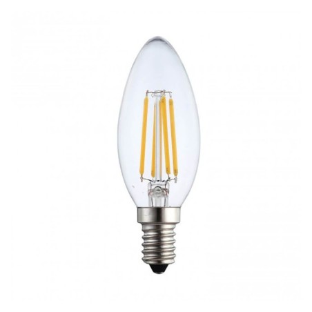 Bombilla LED Filamento Vela 4W E14 C35
