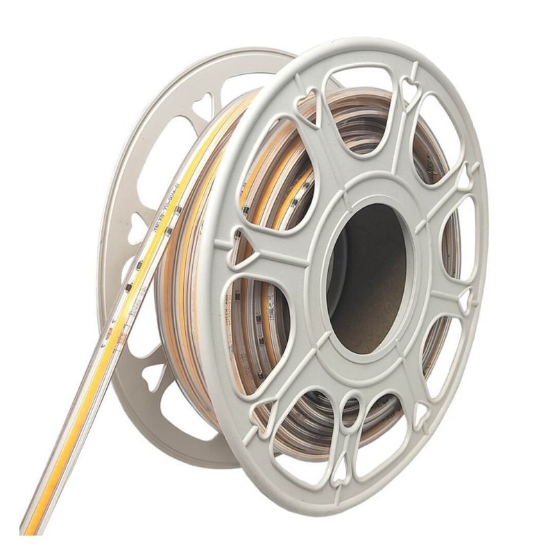 Tira LED COB 220V | 448 LED/M | 20m | FLIP CHIP | 1200Lm/M |14W/M | CRI+82 | IP67