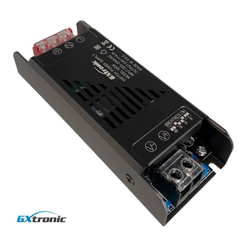 24V 100W power supply 4.1A aluminum IP20 - Gxtronic