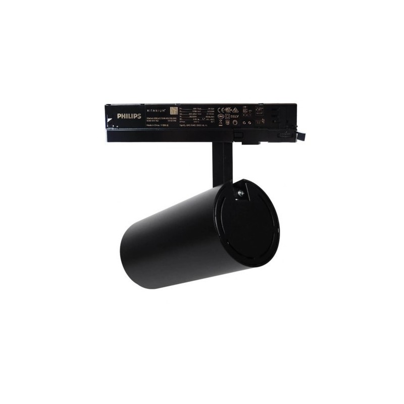 Foco LED 40W - 34W NEW MAYA Negro Carril Monofásico - CRI+92 - UGR13 -HIGH LUMEN 140Lm/W