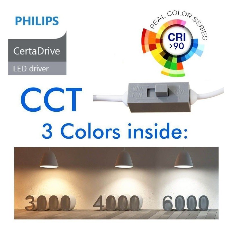40W circular LED downlight - Philips Certadrive - CCT - UGR17