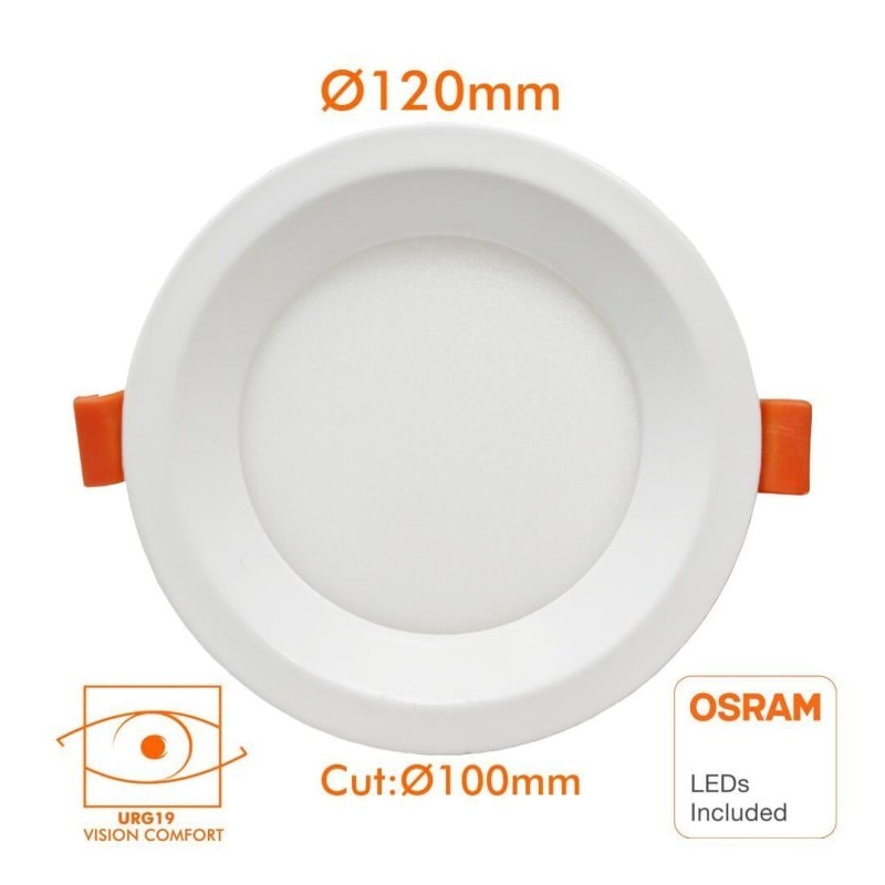 Downlight LED 12W Circular - OSRAM CHIP DURIS E 2835 - CCT - UGR19