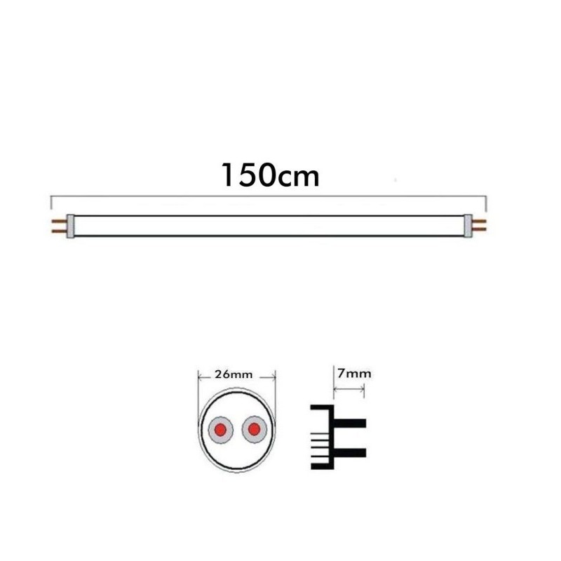 PACK 10 - Tubo LED 25W Vidro 150cm T8 - 170 Lm/W - PRO MAX LUMENS - 4250Lm - NO FLICK