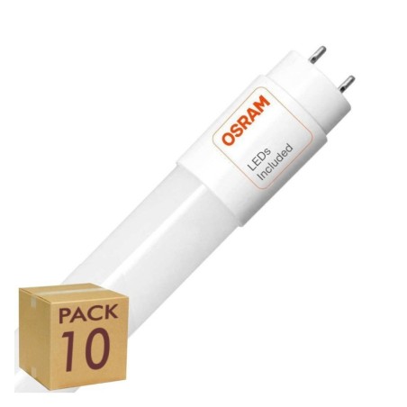 Comprar PACK 10 Tubo LED 9W Cristal 60cm 300º - ALTA LUMINOSIDAD - OSRAM CHIP
