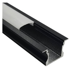 Acheter Profilé Blanc et Noir - 2 mètres - Encastrer - Aluminium - pour LED
