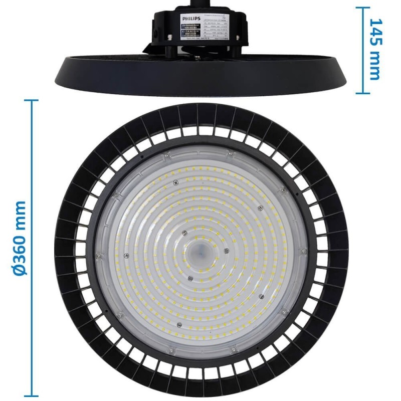 ▷ Campânula LED UFO 200W NEW ITALY | Driver PHILIPS | Regulável 1-10V