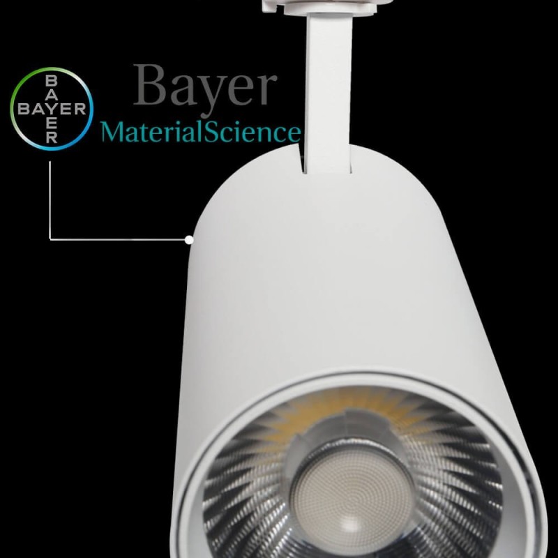 Foco LED 40W a 30W NEW MAYA Branco Trilho TRIFÁSICO Luz selecionável CCT