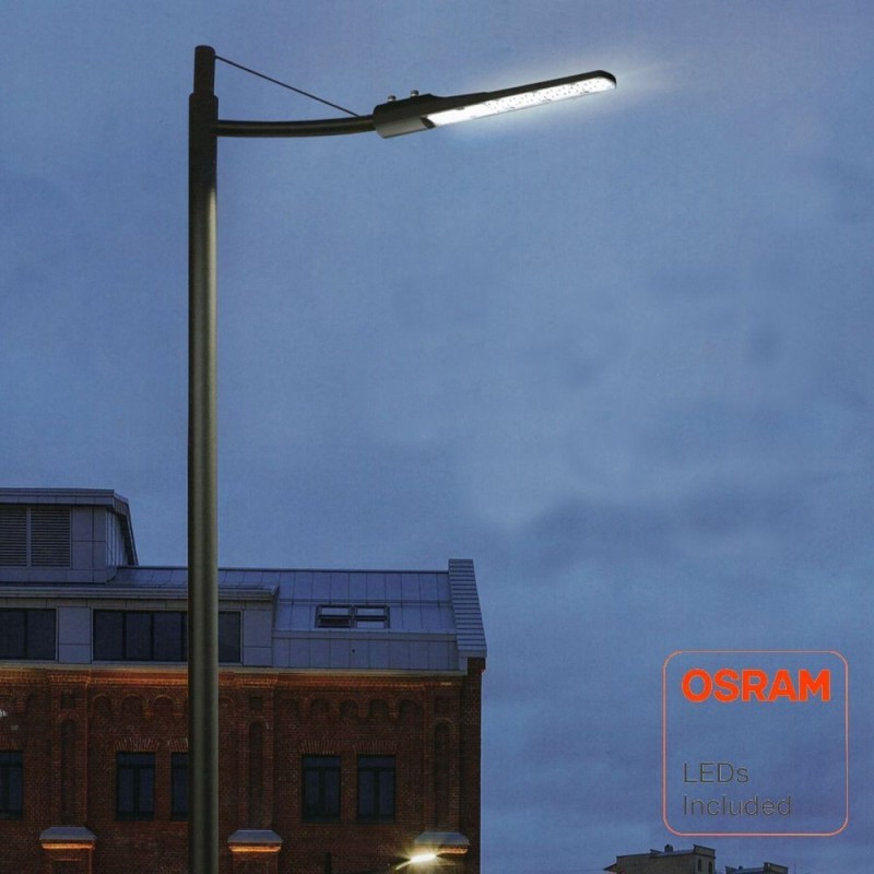 ▷ Lampadaire LED noir 100W AREA FLEX Orientable OSRAM Chip - Extérieur IP65