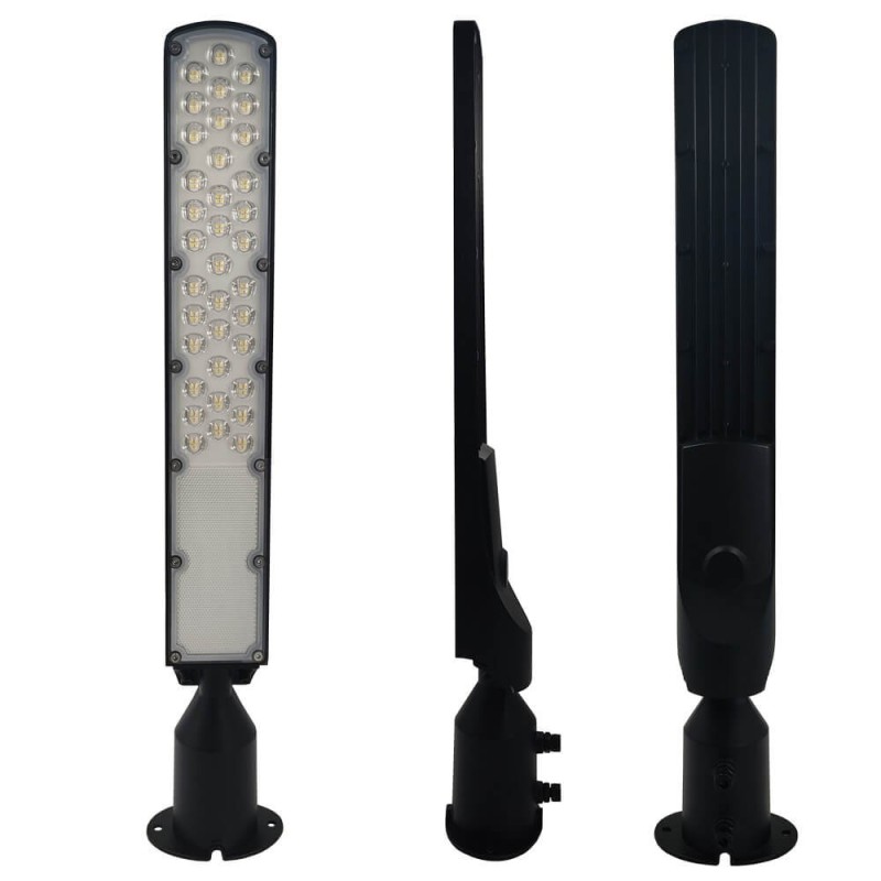 ▷ Lampione a LED nero AREA FLEX orientabile OSRAM Chip - Outdoor IP65 50W