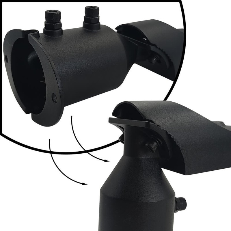 ▷ Lampione a LED nero AREA FLEX orientabile OSRAM Chip - Outdoor IP65 50W