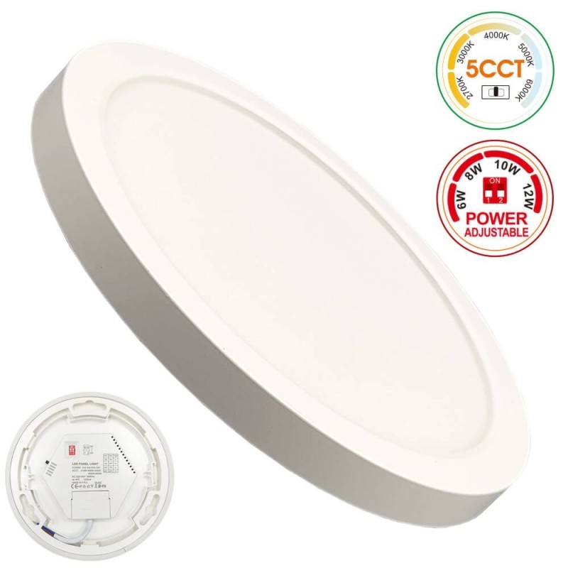 ▷ Plafonnier Circulaire Blanc BONN CCT Ø175mm - Downlight Réglable