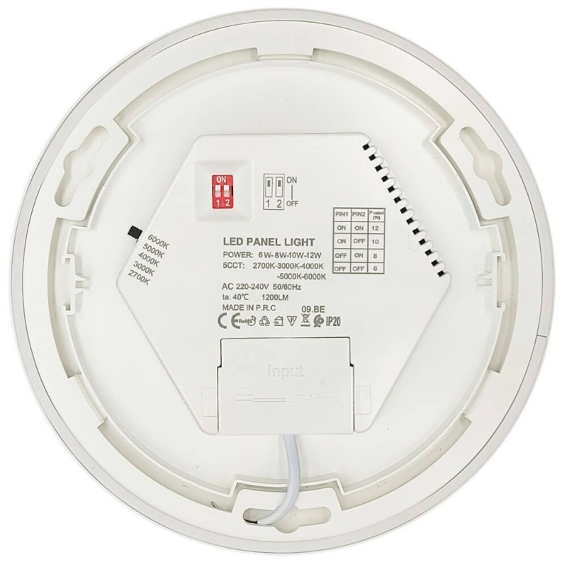 ▷ Plafonnier Circulaire Blanc BONN CCT Ø175mm - Downlight Réglable