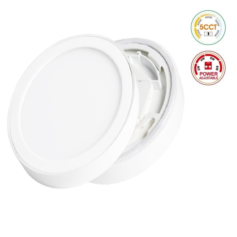 ▷ Plafonnier Circulaire Blanc BONN CCT Ø175mm - Downlight Réglable