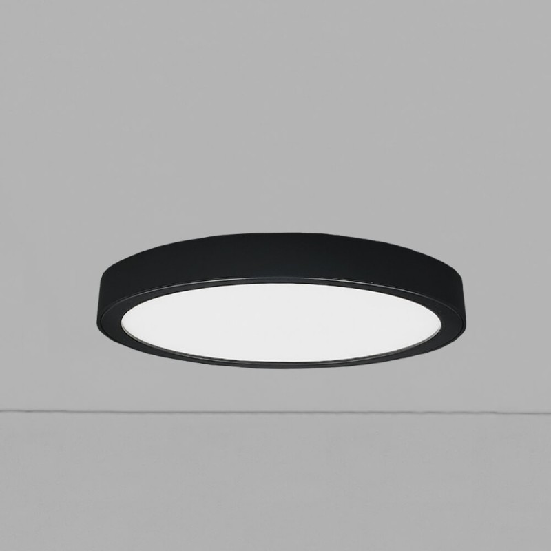 ▷ Plafoniera Circolare Nero BONN CCT Ø225mm - Downlight Regolabile