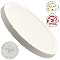▷ Plafon Circular Branco BONN CCT Ø230mm - Downlight ajustável