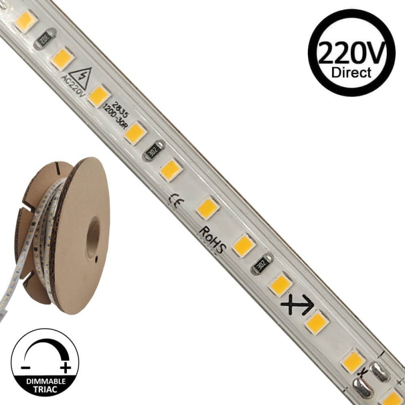 ✔️ Striscia LED da Esterno 220V 20M Sommergibile IP67 - Varie Biancos