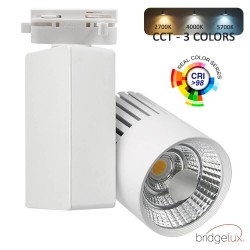 ▷ Faretto Binario Monofase GRAZ 40W CRI+98 | Chip Bridgelux | 3CCT