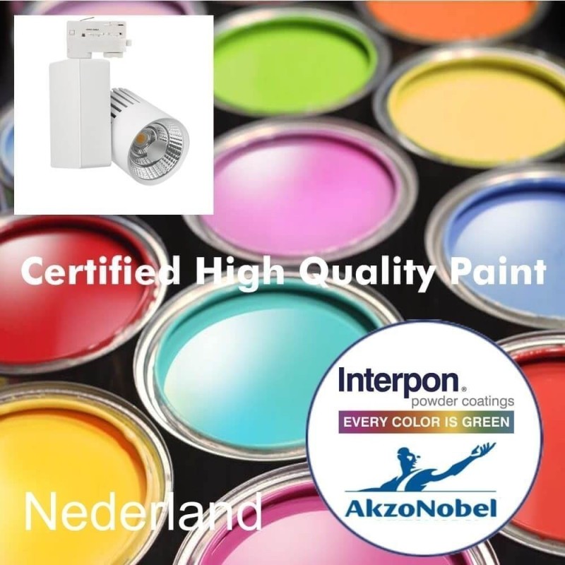 ▷ Acheter Spot LED Noir Rail Triphasé 40W GRAZ | 3CCT Lumiére CRI+92