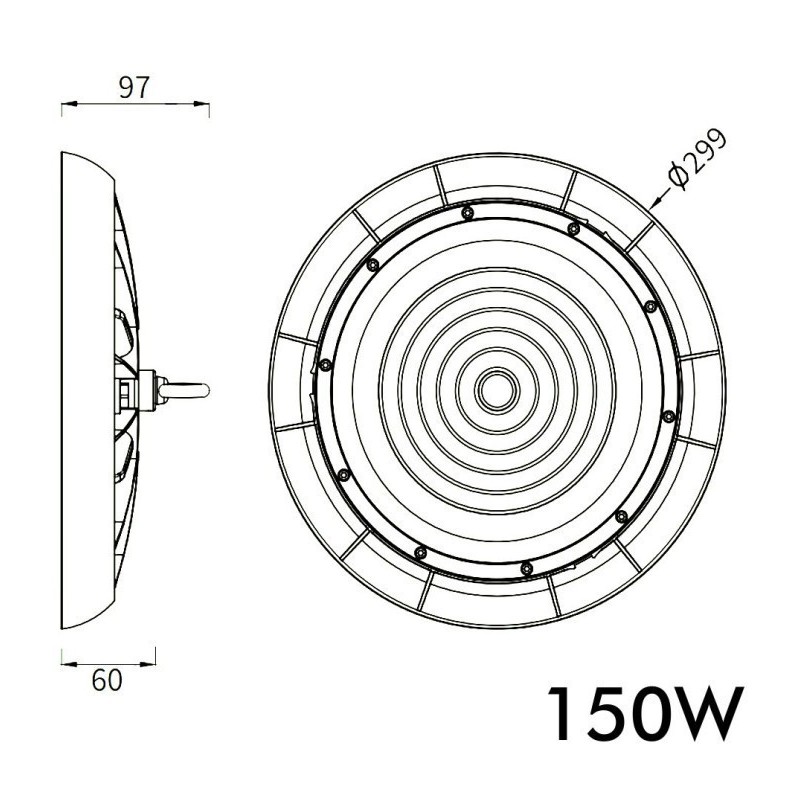 ▷ UFO TITAN 150W NEW TITAN 3CCT LED High Bay | Industrial Lighting