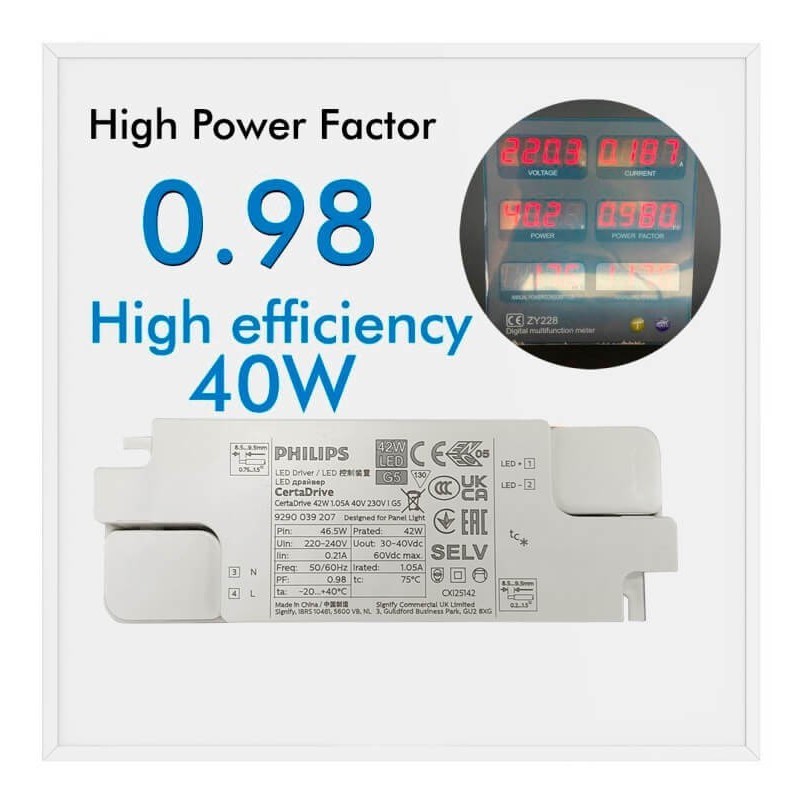 ▷ Pack 10 Paneles LED 60x60 40W Techos Desmontables| Driver Philips