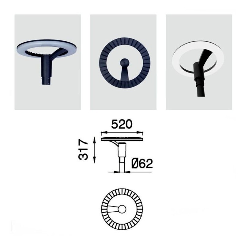 Acheter R?verb?re LED LED 60W URBAN Philips Luminleds SMD 3030 160Lm/W