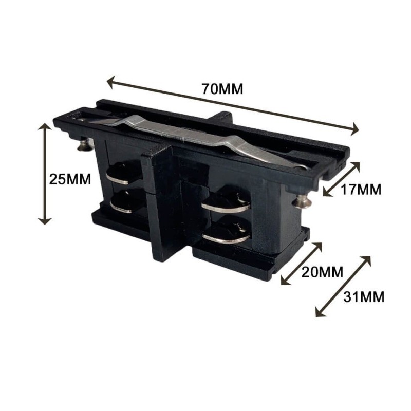 Unión RECTA en "I" de carril TRIFÁSICO