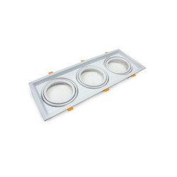 Comprar Marco BLANCO triple orientable para AR111