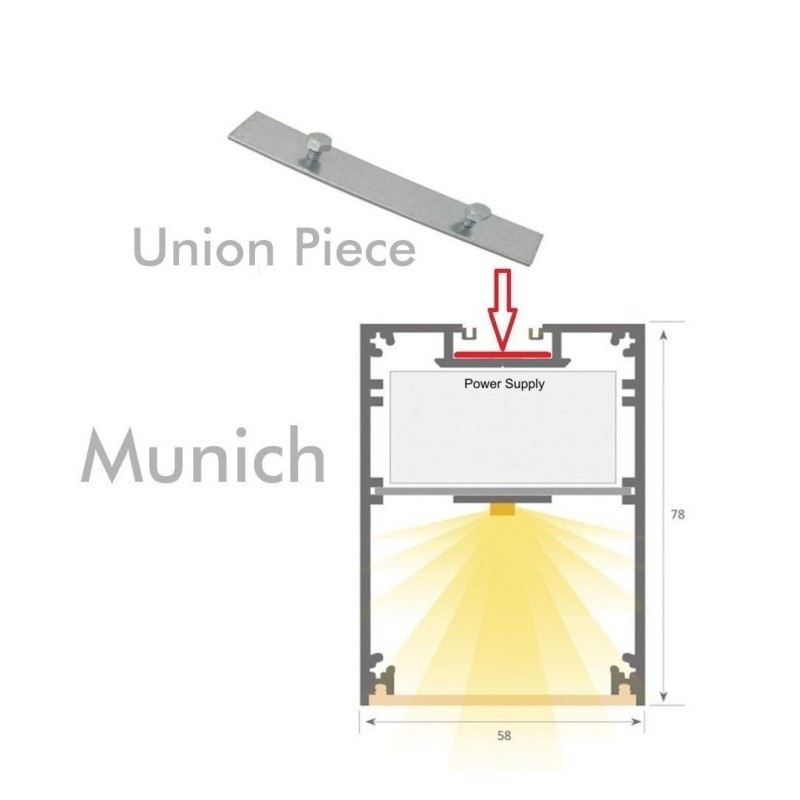 Acheter une plétine de l'Union en aluminium - Luminaire linéaire - Munich
