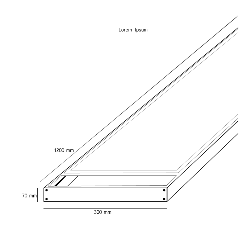 Comprar Led Panel Surface Kit 120x30 cor Branco - Acessórios