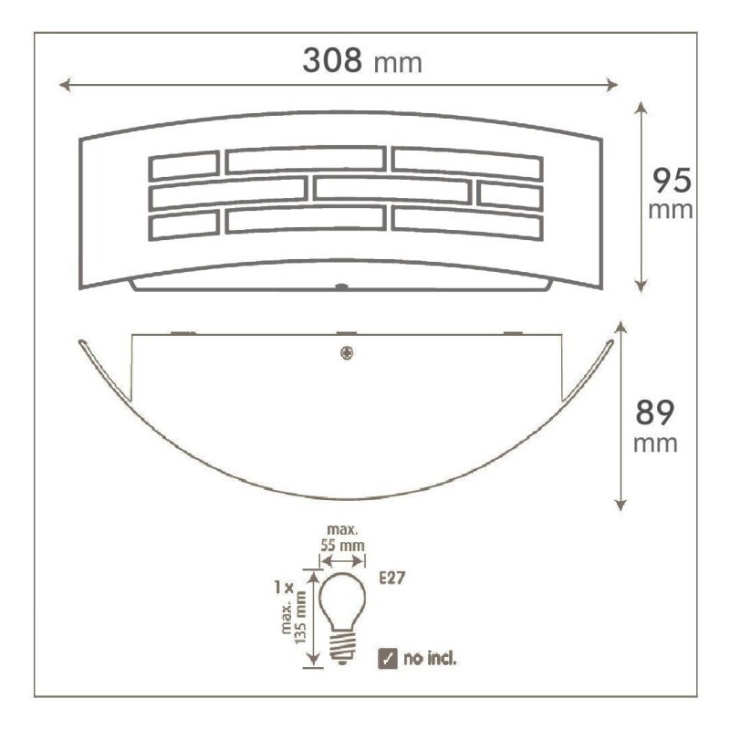 Buy Apply LED Wall E27 Gothenburg Outside Gray