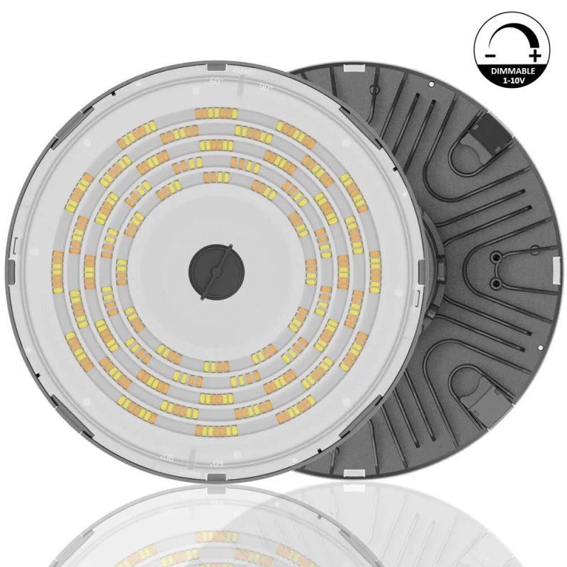 ▷ Cloche LED UFO FRANCE 200W: Puissance Dimmable, CCT, puce Samsung