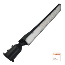 ▷ Lampione a LED nero AREA FLEX orientabile OSRAM Chip da 100W - Outdoor IP65