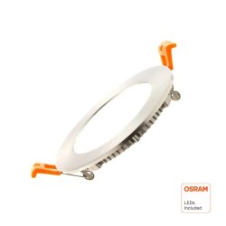 Placa Slim LED Circular 6W Acero Inox - CCT - OSRAM CHIP DURIS E 2835