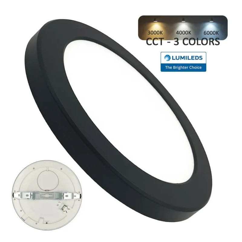 DownLight + LED ceiling - Circular- Moss Black LumiledS - 18W Adjustable - CCT Selectable color