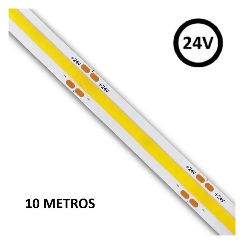 ▷ Comprar Fitas LED COB 24V 5m 12W/m - Flexível - IP20 Indoor
