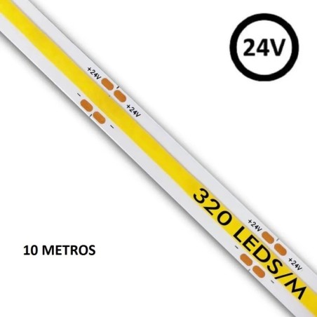 ▷ Comprar Tiras LED COB 24V 5m Luz Blanca【Mejores Ofertas 2021】