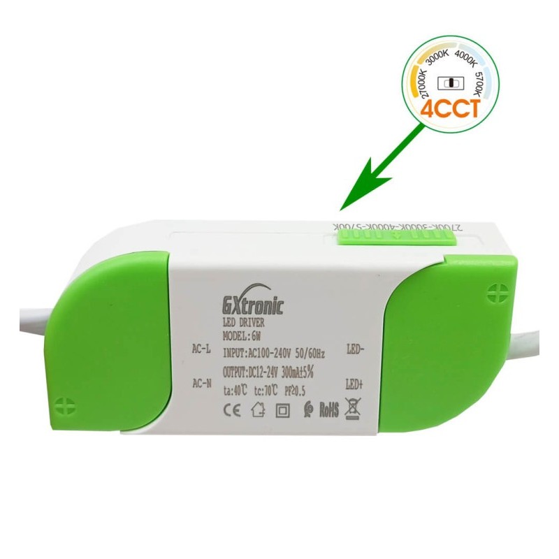 Placa Slim LED Circular 6W - CCT - OSRAM CHIP DURIS E2835